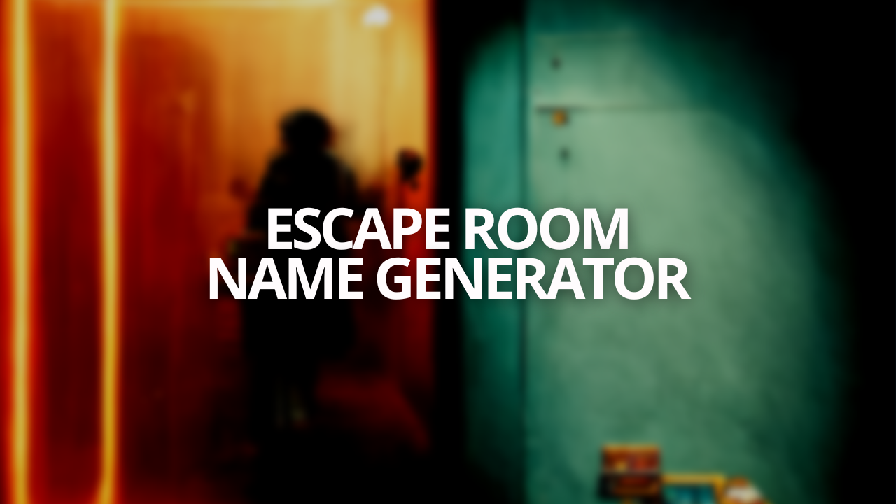 Escape Room Business Name Generator